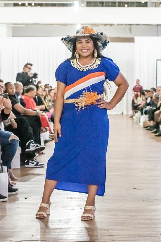 Runway look from the 2022 Le Pasefika Runway show