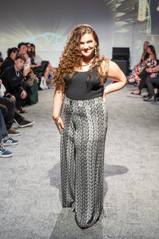 Designer piece on stage at Le Pasefika Runway 2023
