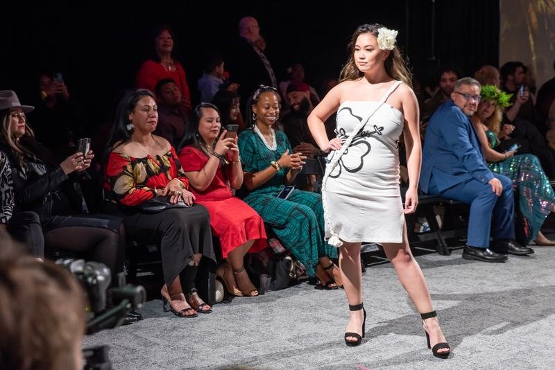 Runway look from the 2023 Le Pasefika Runway show