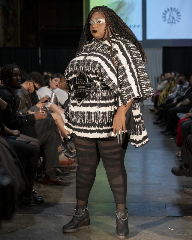 Model walking the 2024 Le Pasefika Runway