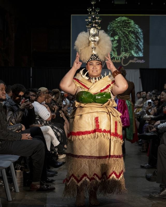 Runway look from the 2024 Le Pasefika Runway show