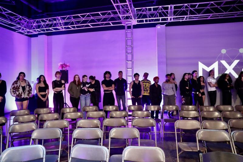 Runway look from the 2025 Le Pasefika Runway show at Porsche Studio Portland