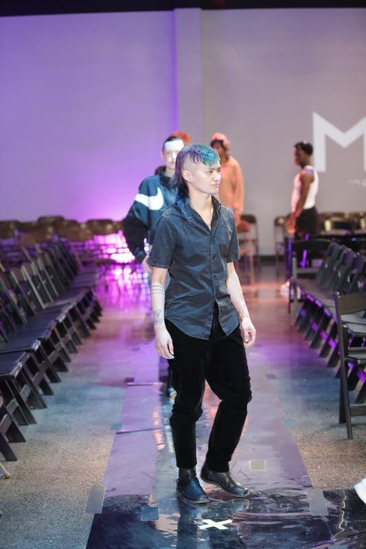 Model on the Le Pasefika Runway 2025 stage