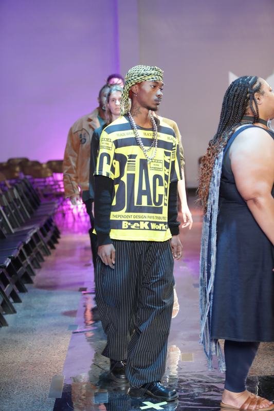 Designer piece in motion at Le Pasefika Runway 2025