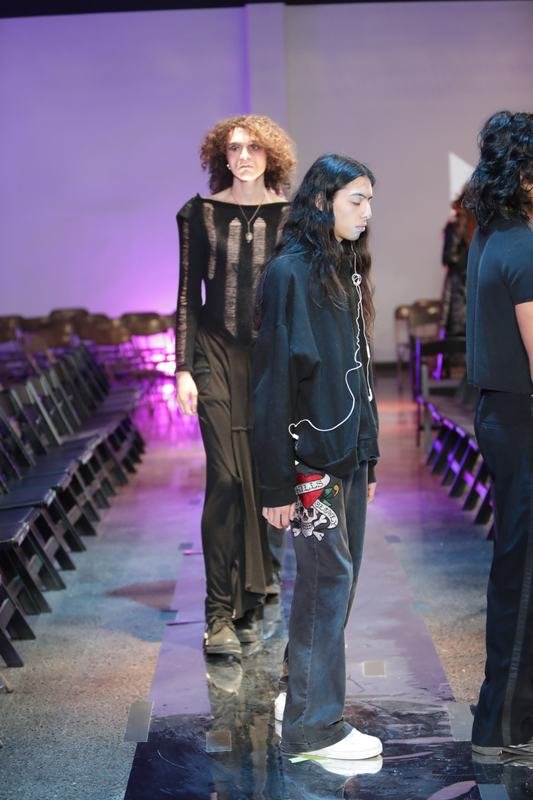 Model presenting a designer piece at Le Pasefika Runway 2025