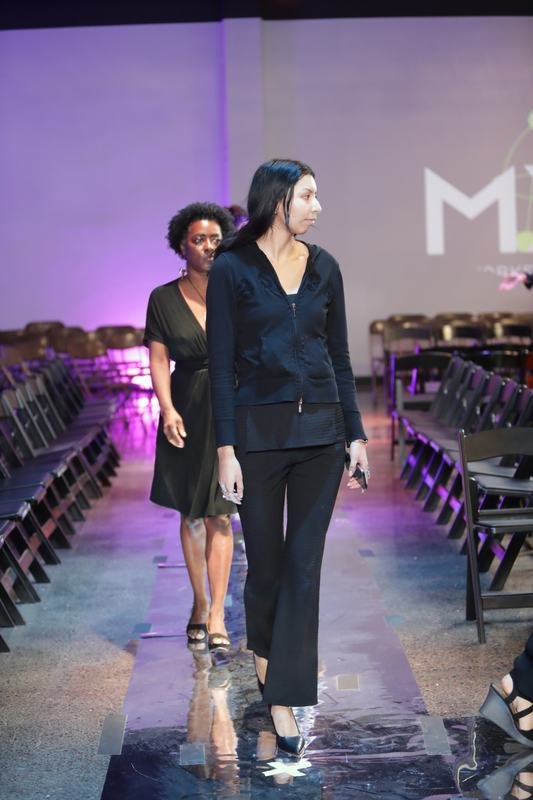 Model showcasing a designer garment at Le Pasefika Runway 2025