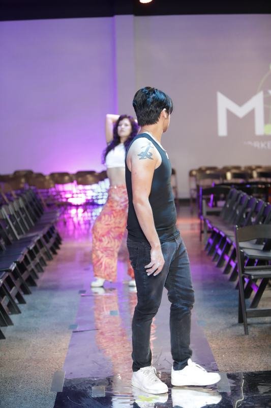 Model walking the runway at Le Pasefika Runway 2025